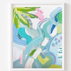 Abstract PRINT on Paper or Canvas, &quot;Inspired Blues&quot;