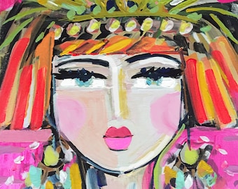 PRINT on Paper or Canvas, "Flapper Girl"