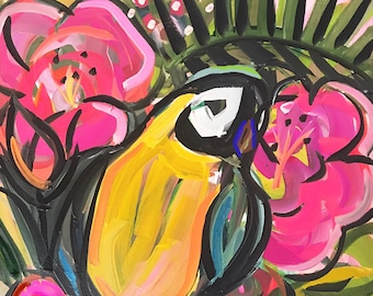 PRINT on Paper or Canvas, "Tropical Bird"