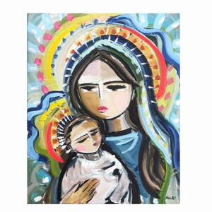 PRINT on Paper or Canvas, "Madonna and Child"