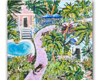 PRINT on Paper or Canvas, "Key West Pathway"