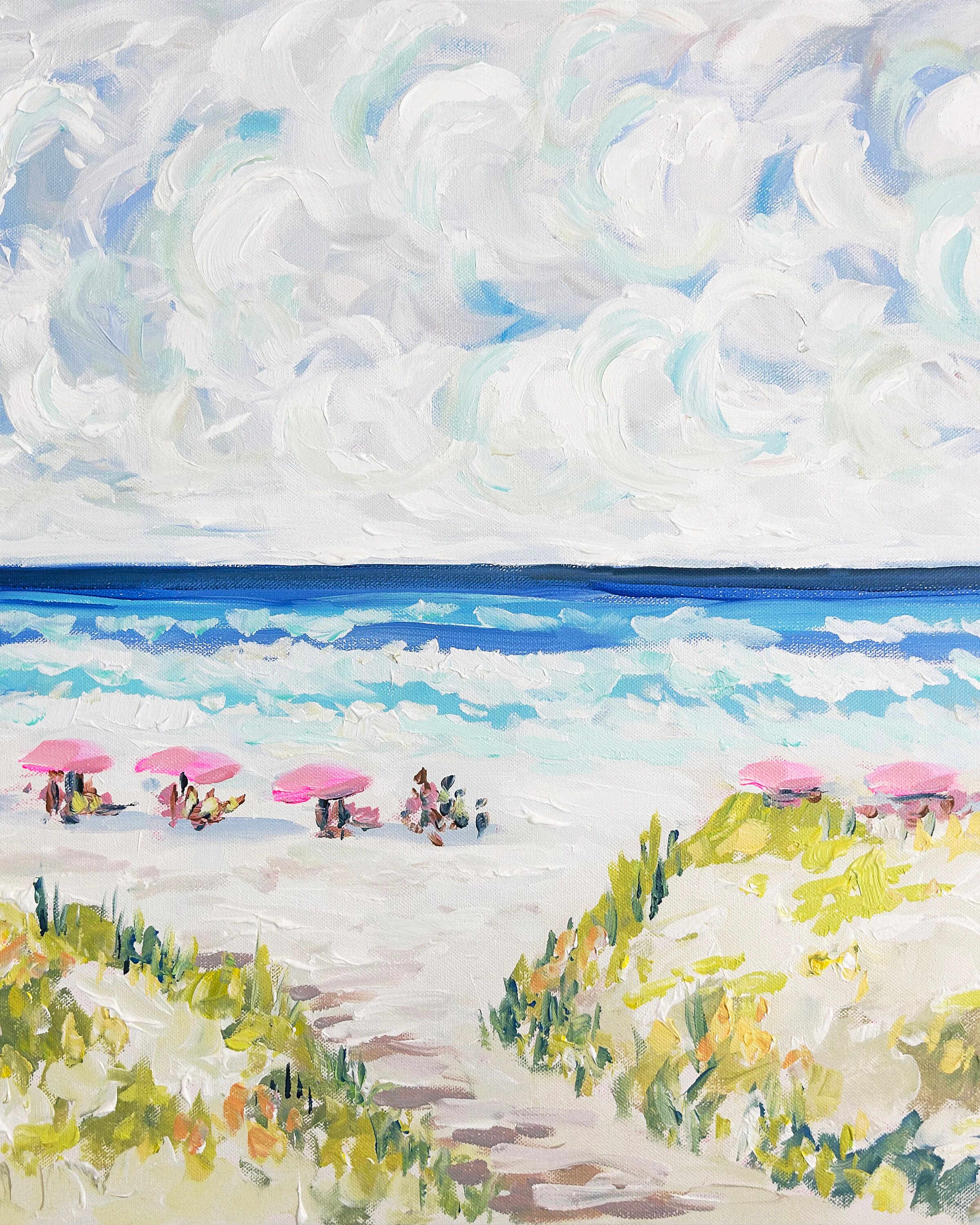 Abstract Beach PRINT on Paper or Canvas, 
