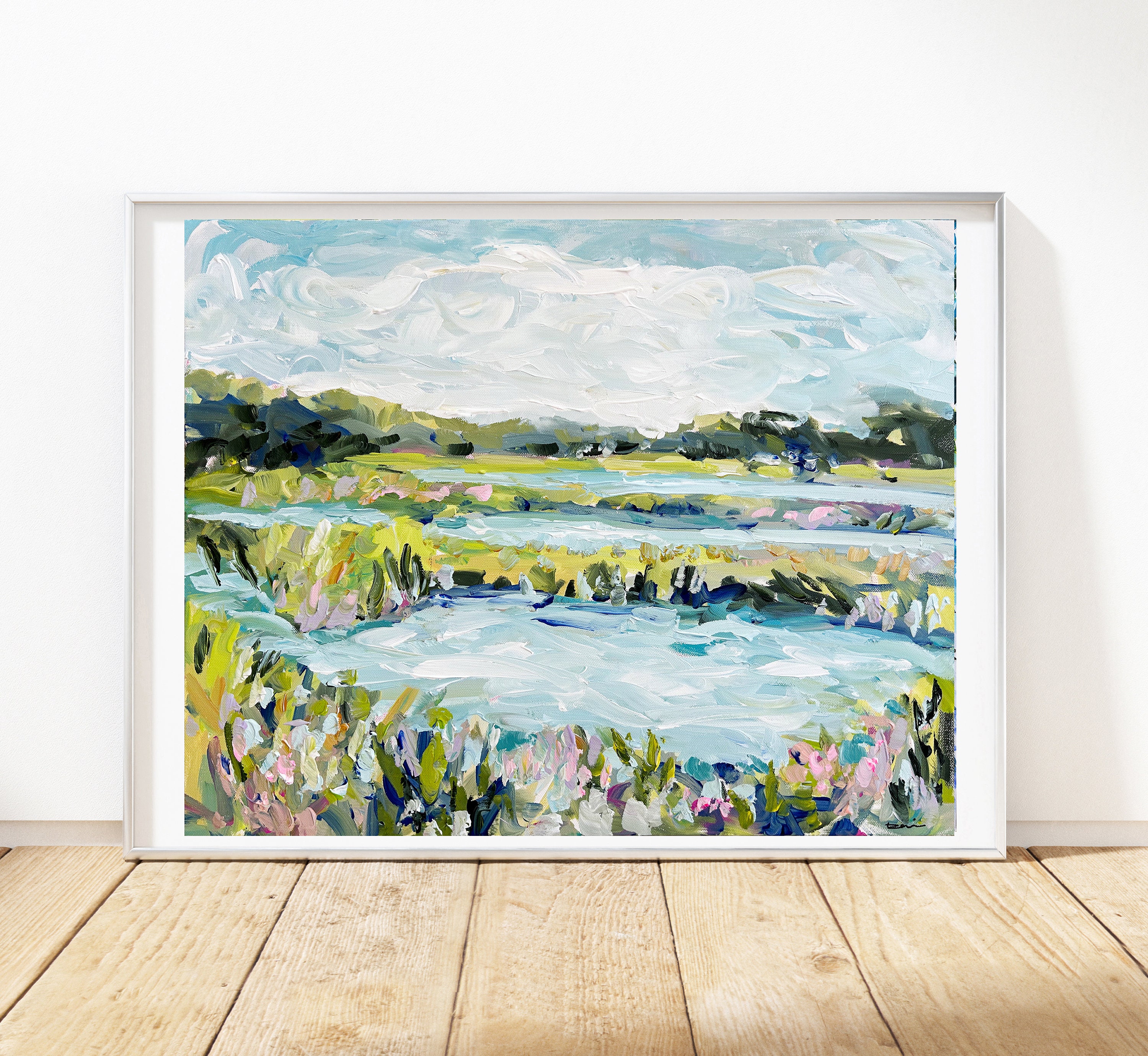 Abstract Marsh Print on Paper or Canvas