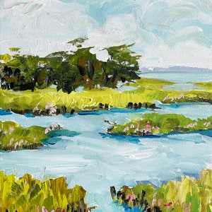 PRINT of Marsh on Paper or Canvas, &quot;Summer Marsh&quot;