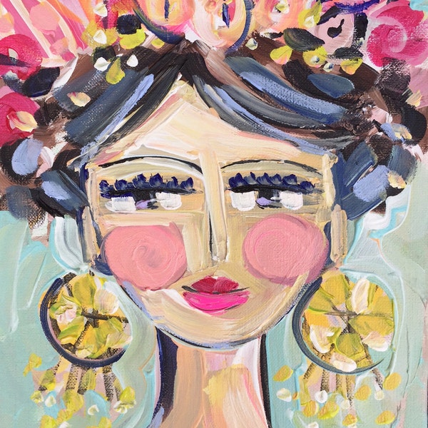 Impresión de niña guerrera en papel o lienzo "Jess"