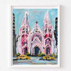 Church Print on Paper or Canvas "St. Patrick's NYC"