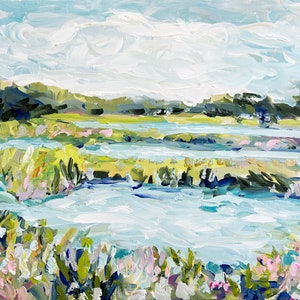 PRINT of Marsh on Paper or Canvas, "Bright Marsh"