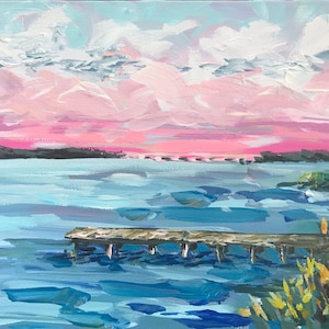 PRINT on Paper or Canvas, "Lake View"