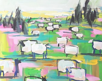 PRINT on Paper or Canvas, "Green Pastures"