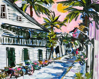 PRINT on Paper or Canvas, "Key West Sundown"