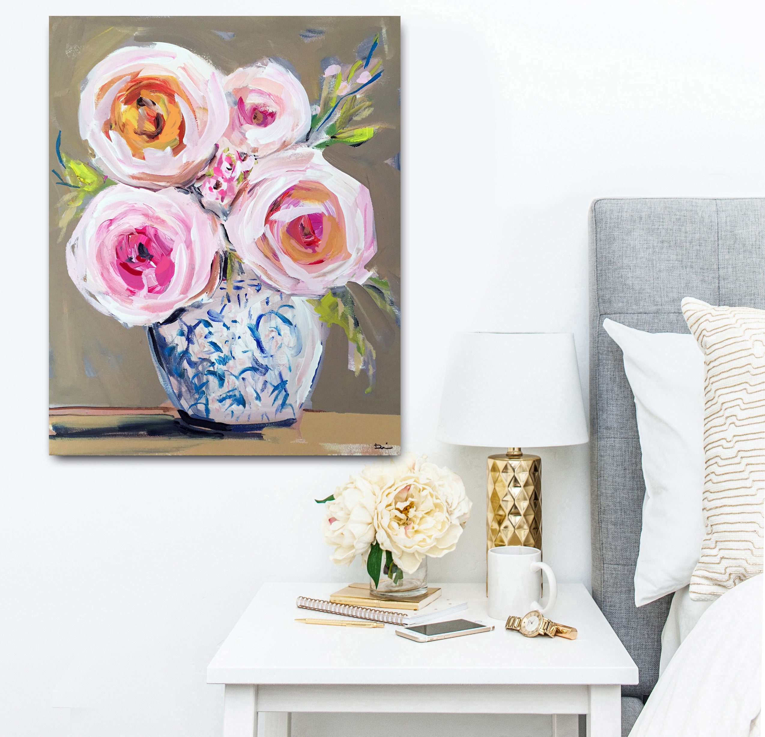 PRINT on Paper or Canvas, "roses Du Jour" - Etsy
