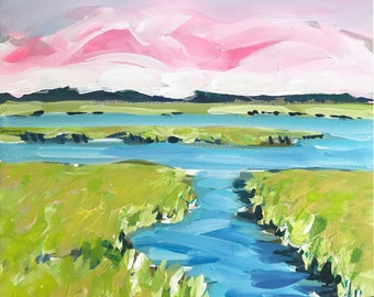 PRINT on Paper or Canvas, "Marsh in Abstract"