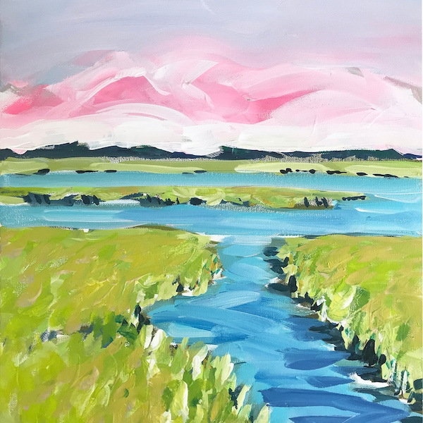 PRINT on Paper or Canvas, "Marsh in Abstract"