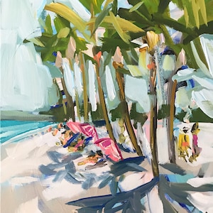 Florida PRINT on Paper or Canvas, "Key West Beach"