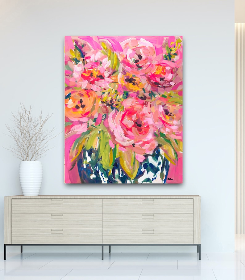 PRINT on Paper or Canvas, Rosa Flowers image 3