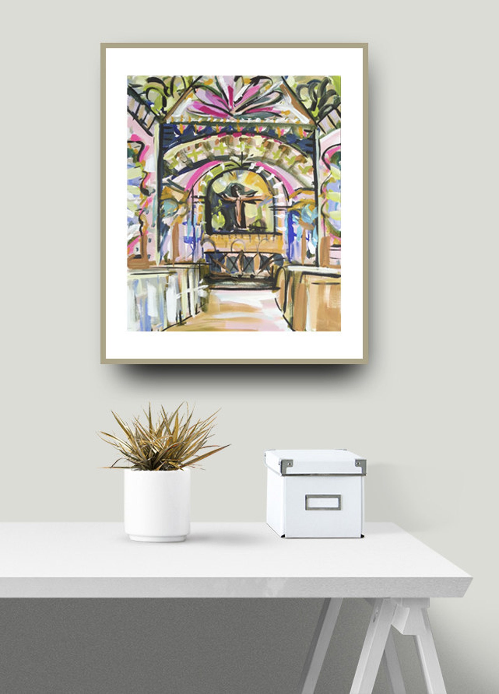 PRINT of Church Interior on Paper or Canvas | Etsy