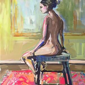 PRINT on Paper/Canvas, "Girl, Figure, Study" image 4