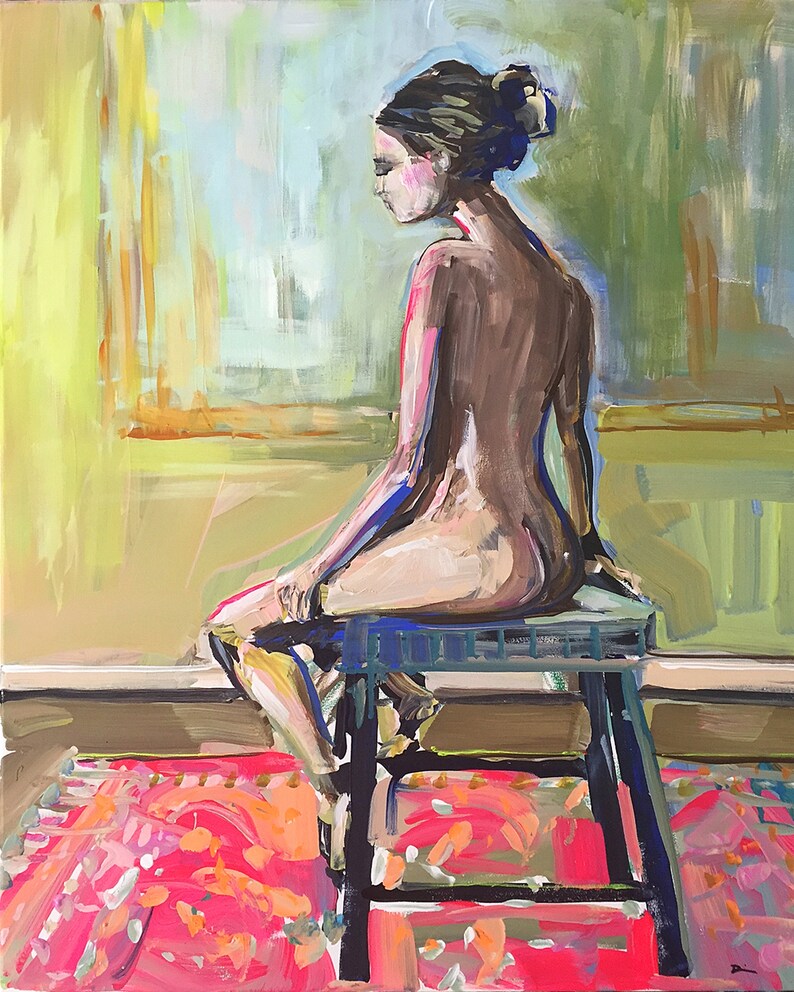 PRINT on Paper/Canvas, "Girl, Figure, Study" image 4