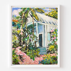 Florida Art "Key West Cottage" Print, Beach House