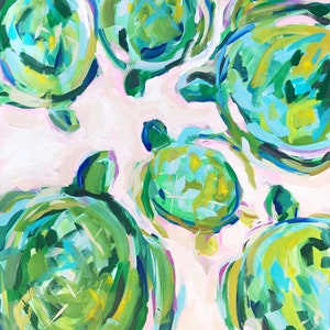 PRINT on Paper or Canvas, &quot;Sea Turtles&quot;