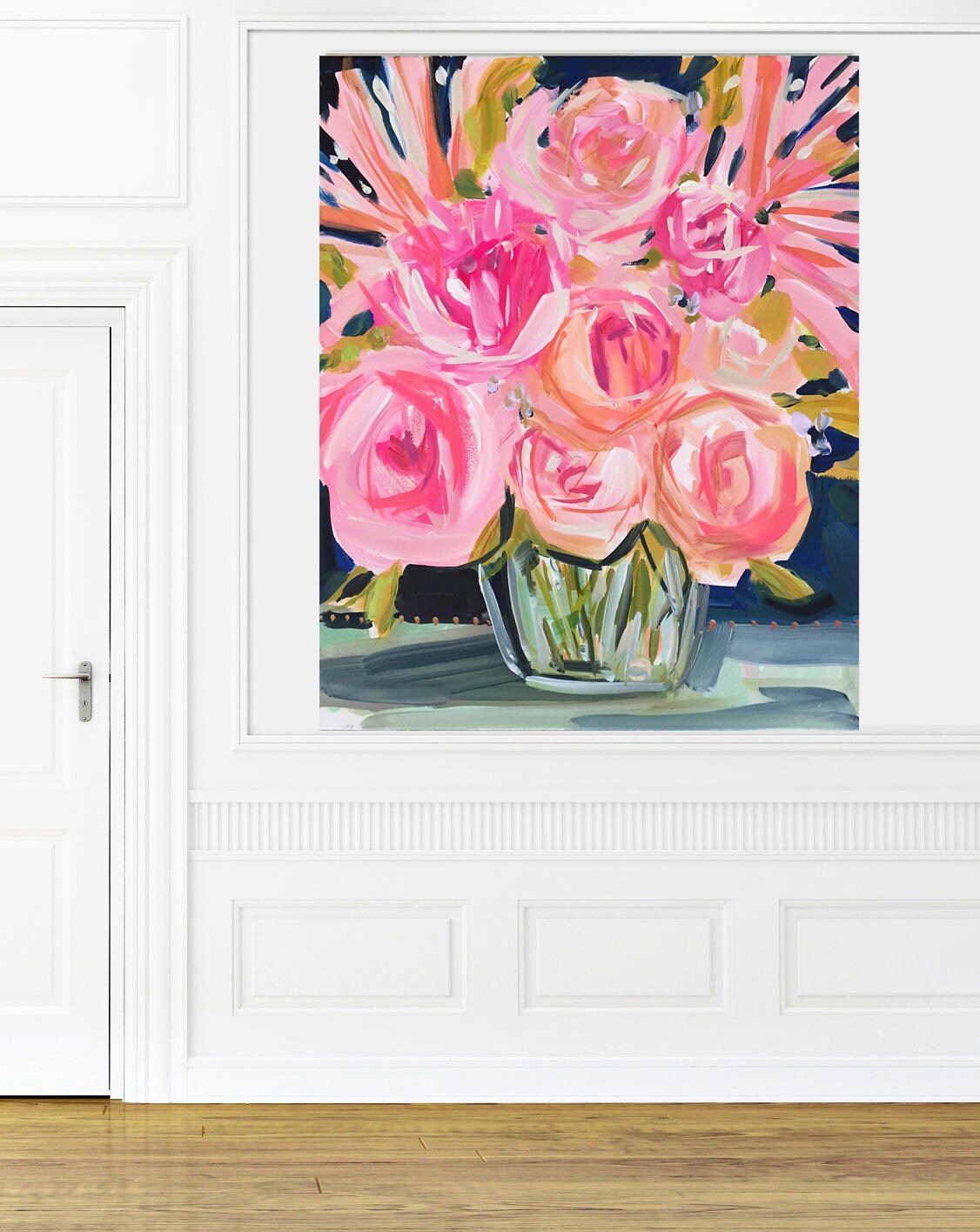 Print on Paper or Canvas big Roses | Etsy