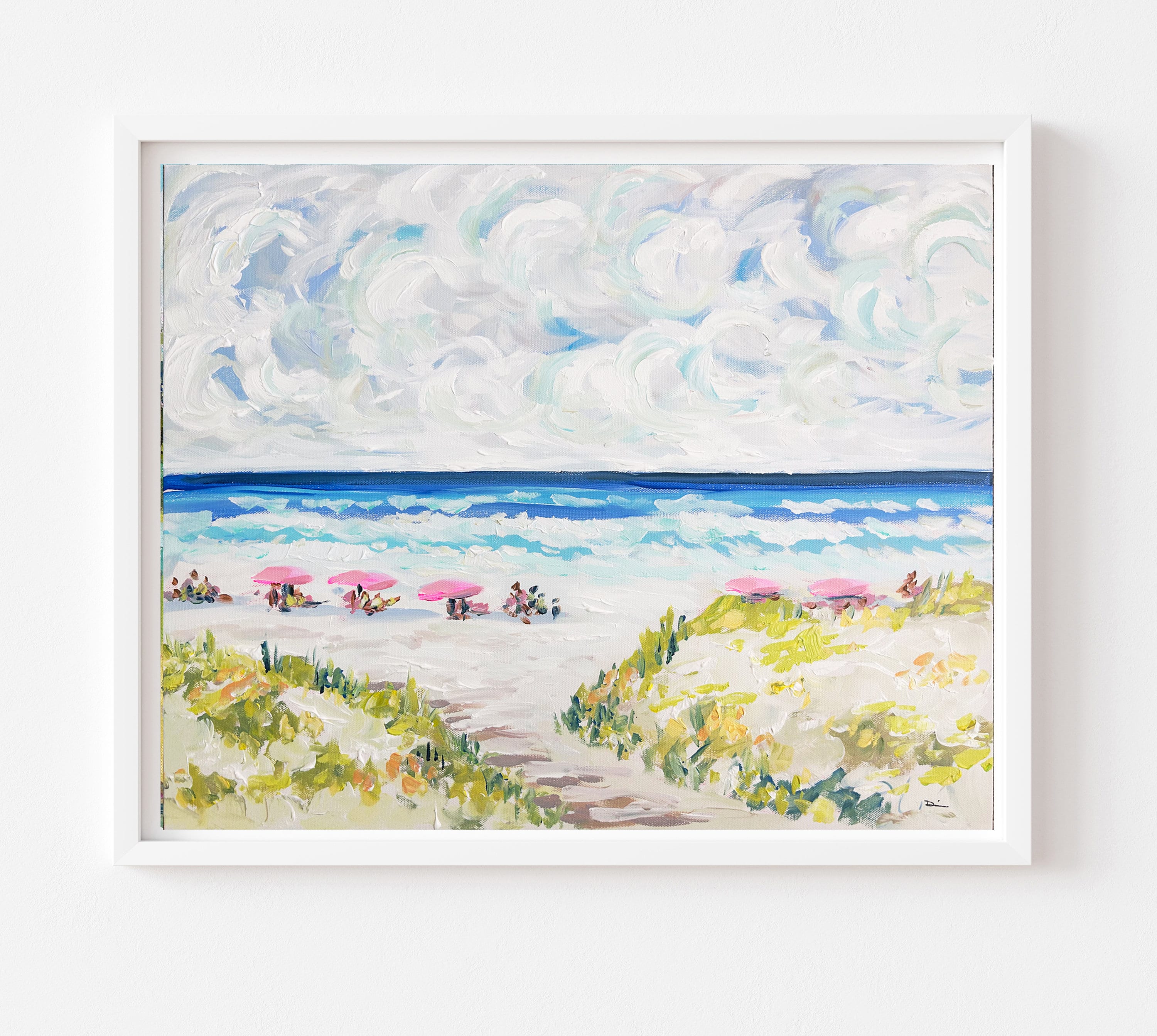 Abstract Beach PRINT on Paper or Canvas, 