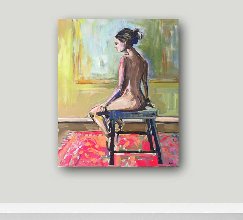 PRINT on Paper/Canvas, "Girl, Figure, Study" image 2