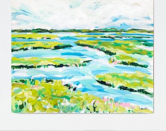 PRINT on Paper or Canvas, "Lively Marsh"