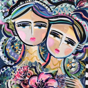 PRINT on Paper or Canvas, "Sisters, Hibiscus"