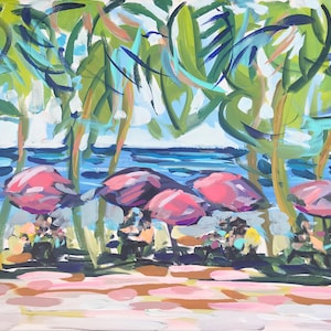 CANVAS PRINT, Abstract Beach Print, "Shores"