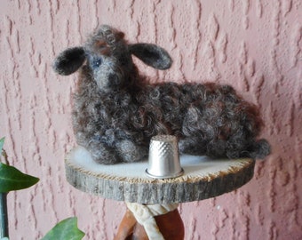 Felt ornament,felt sheep,felt animals,miniature,wool,fiber art,Christmas,gift