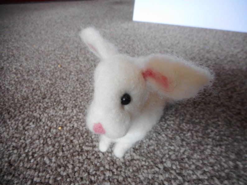 white rabbit needle felted rabbit needle felted easter bunny needle felted animal Easter bunny mothers day gift felted rabbit