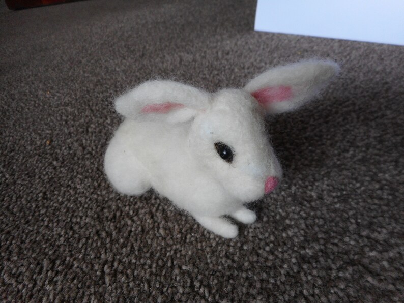 white rabbit needle felted rabbit needle felted easter bunny needle felted animal Easter bunny mothers day gift felted rabbit