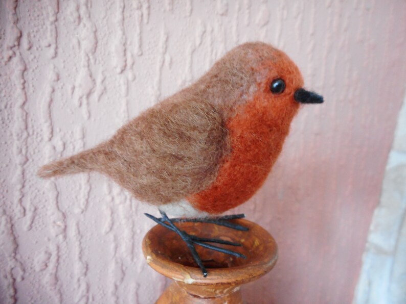 Needle felted Robin tutorial pdf instant download Make a Etsy