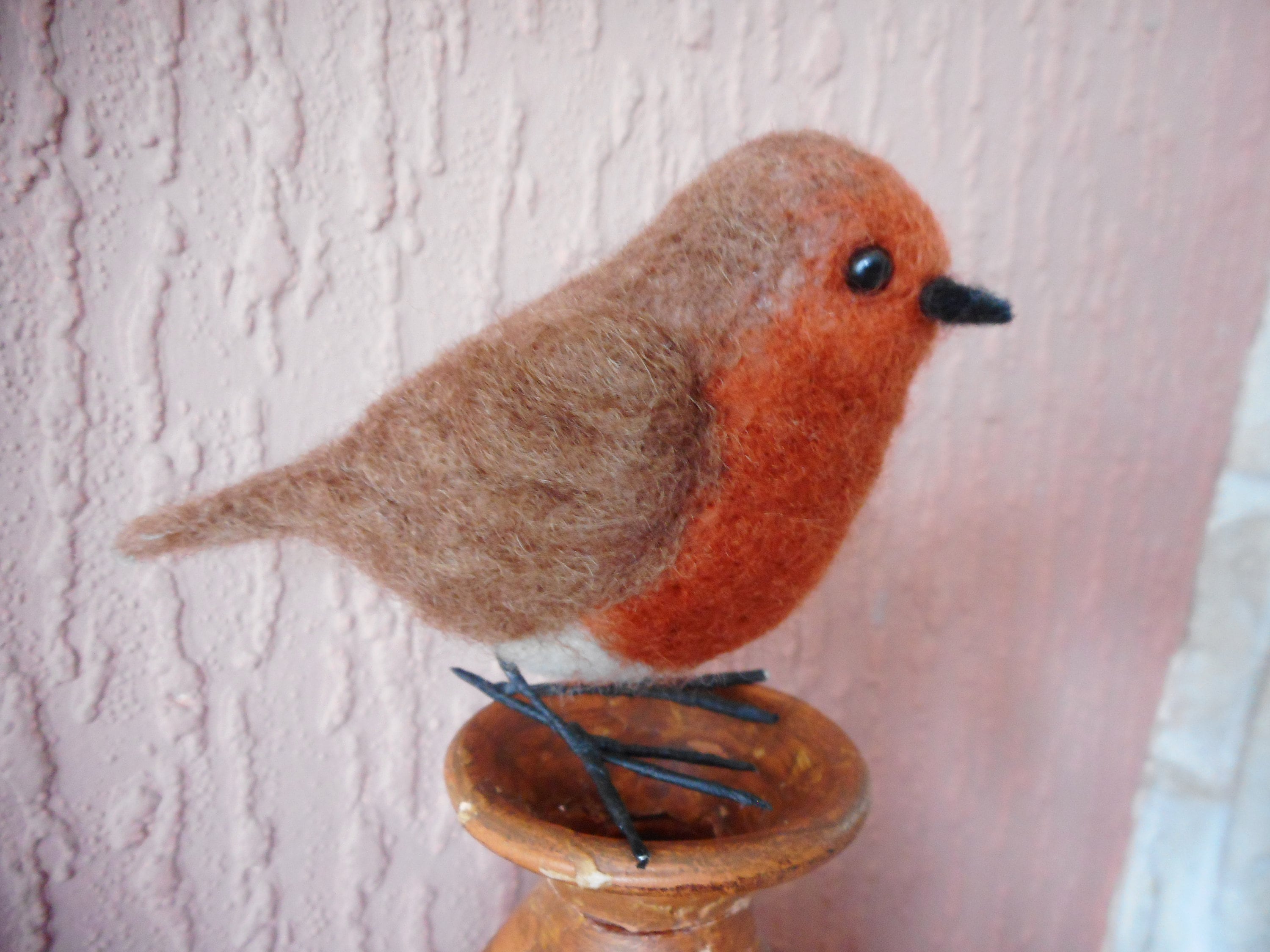 Needle Felted Robin Tutorial Pdf Instant Download Make a Etsy UK