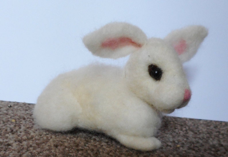 white rabbit needle felted rabbit needle felted easter bunny needle felted animal Easter bunny mothers day gift felted rabbit