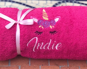 personalised baby beach towel