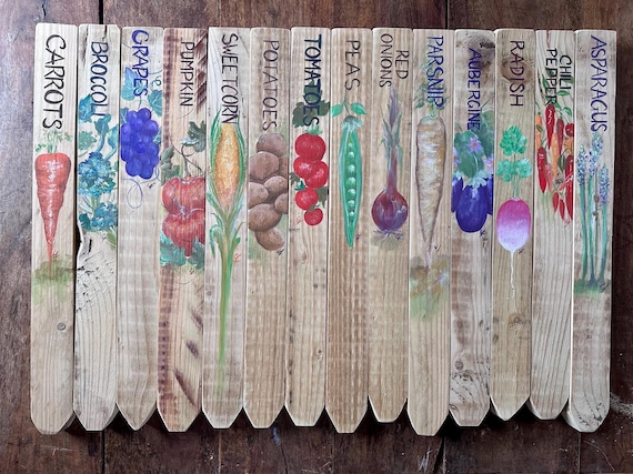 Handmade Seed Markers * 45cm * Personalised Allotment Sign