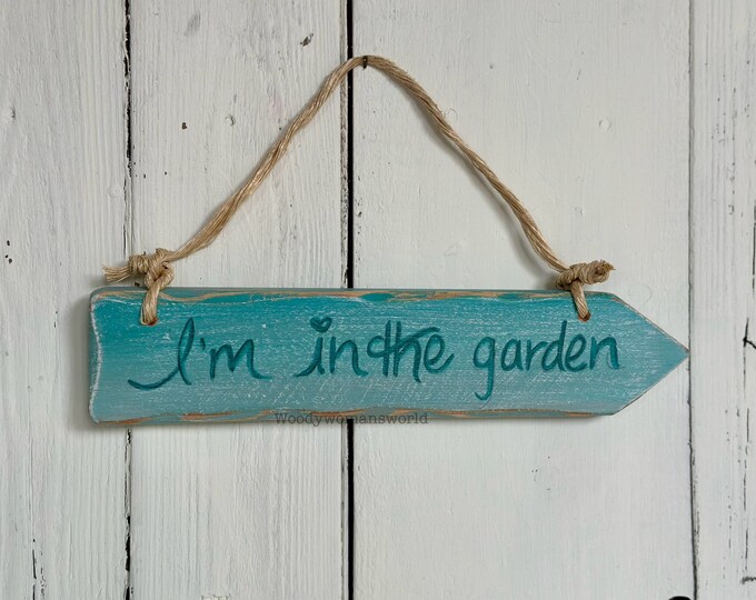 Beach Sign * in the garden sign  * wooden sign * Handmade in Wales *