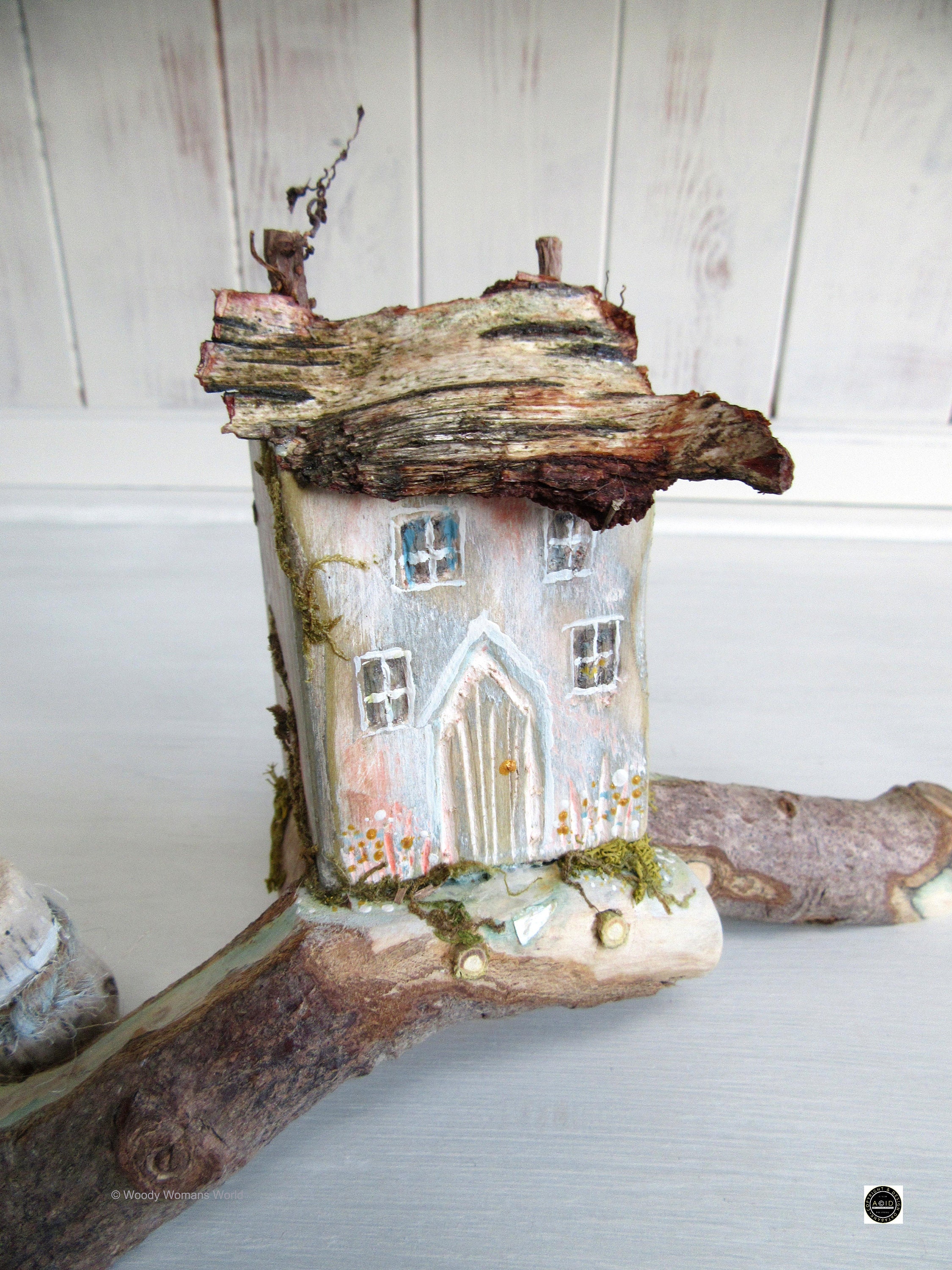 Driftwood * Wooden Cottage * Rustic ornament * Wooden Ornament