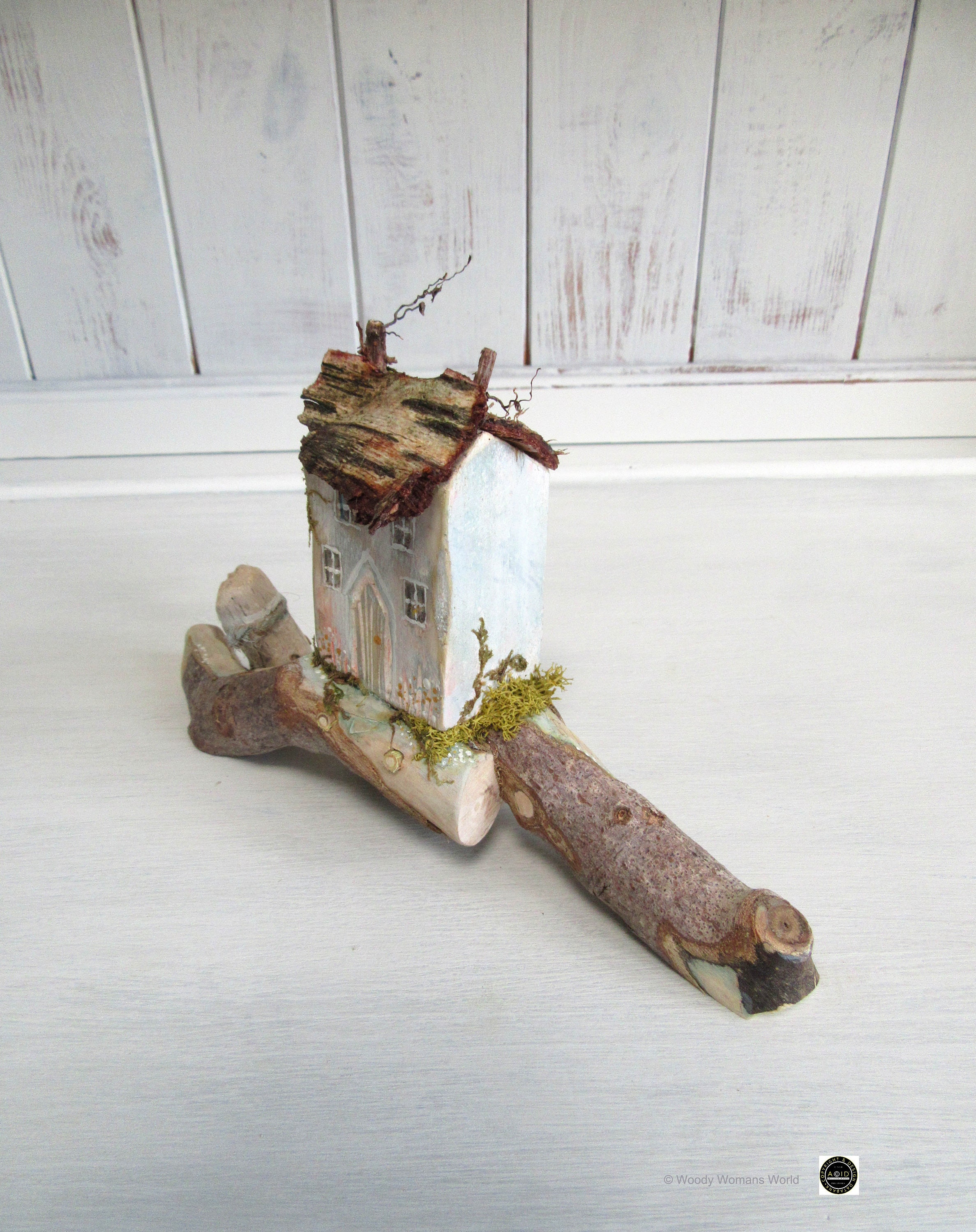 Driftwood * Wooden Cottage * Rustic ornament * Wooden Ornament