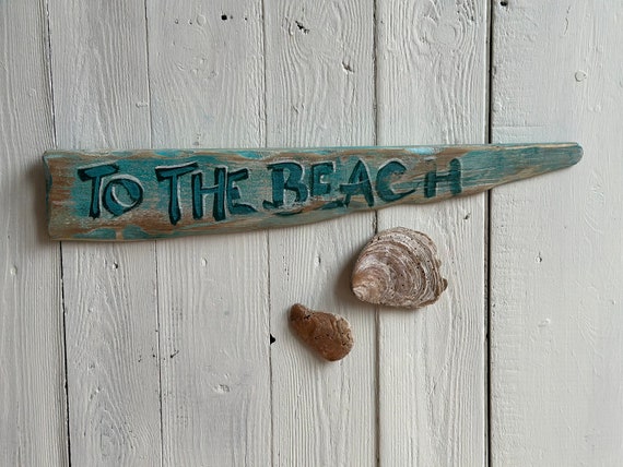 Beach Sign * to the beach  * wooden sign * Handmade in Wales *