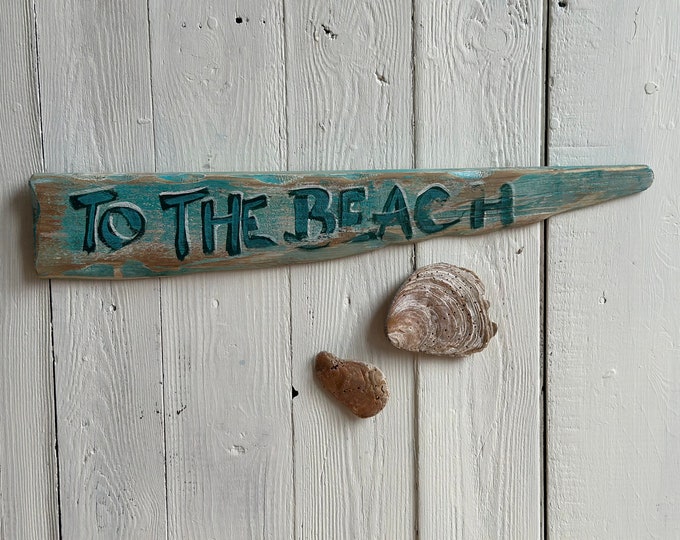 Beach Sign * to the beach  * wooden sign * Handmade in Wales *