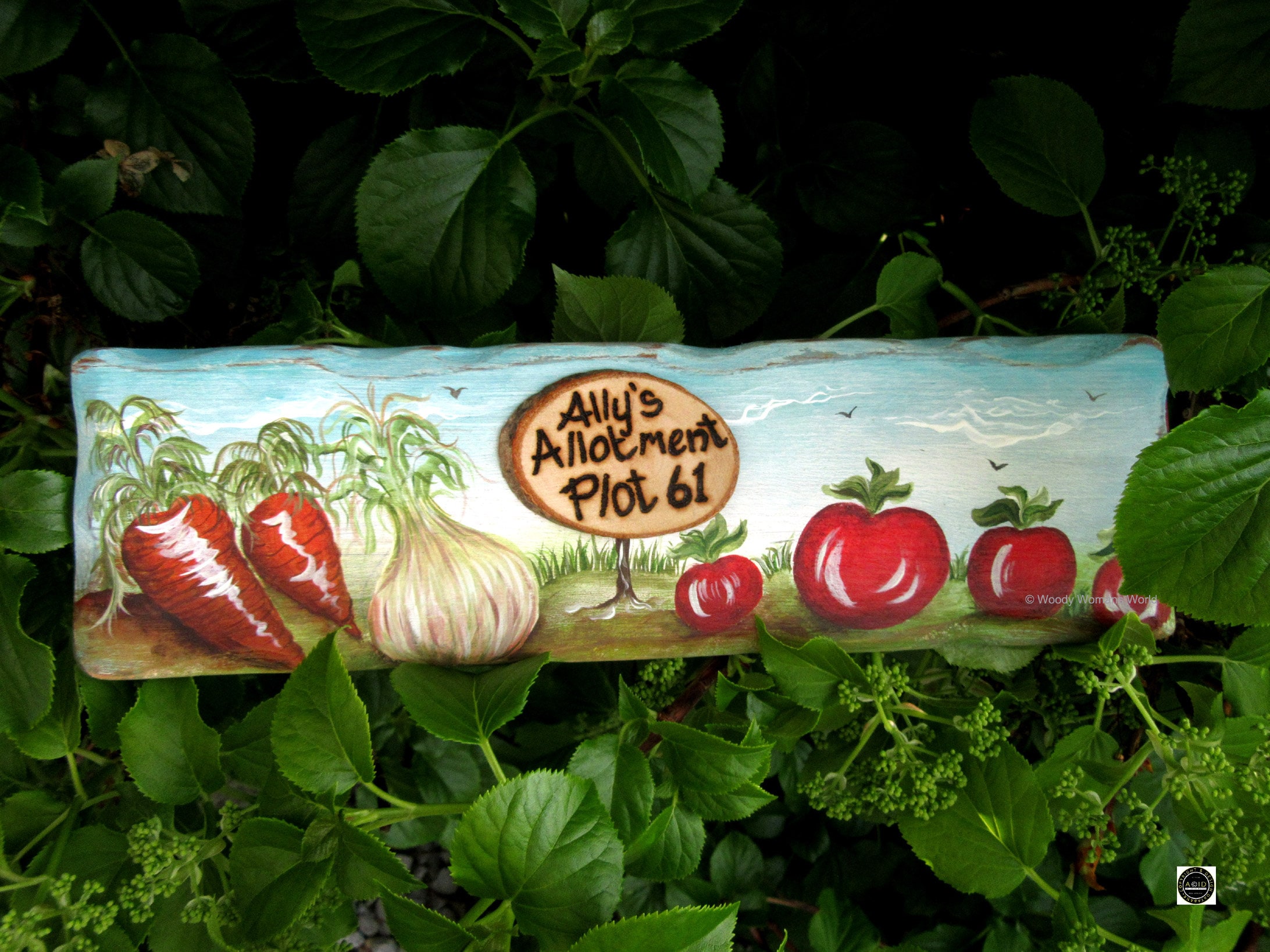 Handmade Personalised Garden Allotment Plaque Custom Made Hanging Sign.Gift