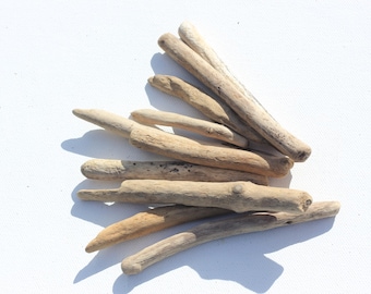 10 x pieces Driftwood, apx. 3" - 5", Scottish wave tumbled beach wood, lot (4a)