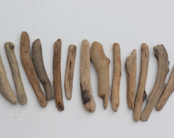 13 x Driftwood pieces, apx 3.5" - 5", Scottish wave tumbled reclaimed wood (lot 3c)