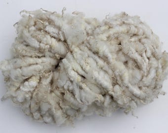 50g Handspun super bulky Romney 1st clip lock yarn for peg loom rugs or weaving, apx 3m per 50grams