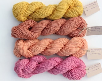 50g Plant dyed Bluefaced Leicester DK double knitting yarn, commercially spun (NOT superwash), choose from drop down box