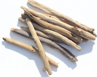 10 x Driftwood pieces, apx 5"-6" length, Scottish wave tumbled beach wood, lot (6a)
