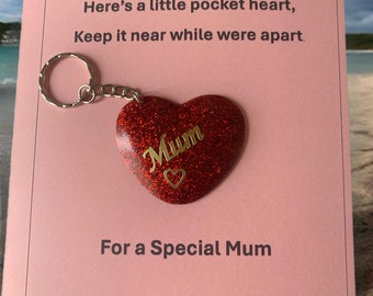 Pocket Hug Heart Keyring